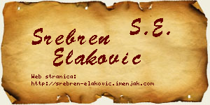 Srebren Elaković vizit kartica
